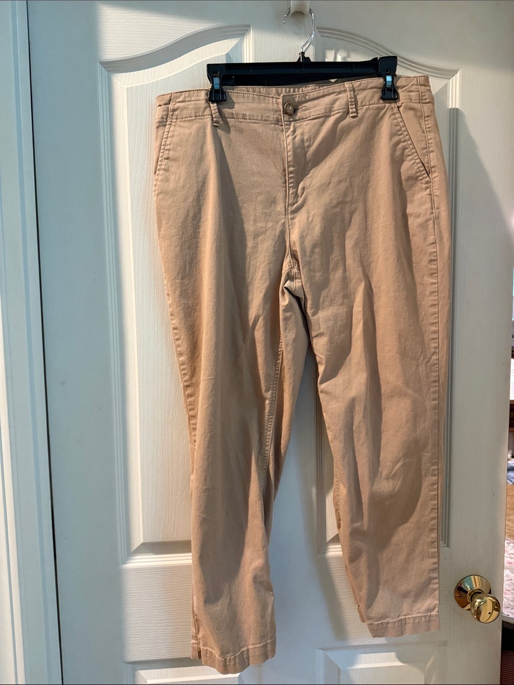 LOFT Slim Monroe Pants in Light Khaki
